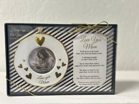 Love You Mom Photo Frame Ornament