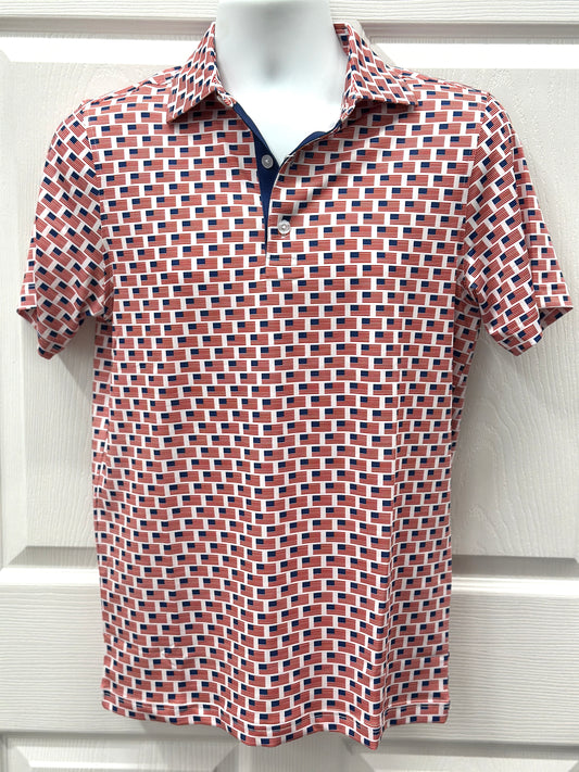 USA Flag Men's Polo