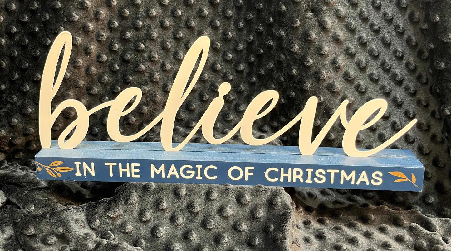 Winter Solace Metal Word Blue Base