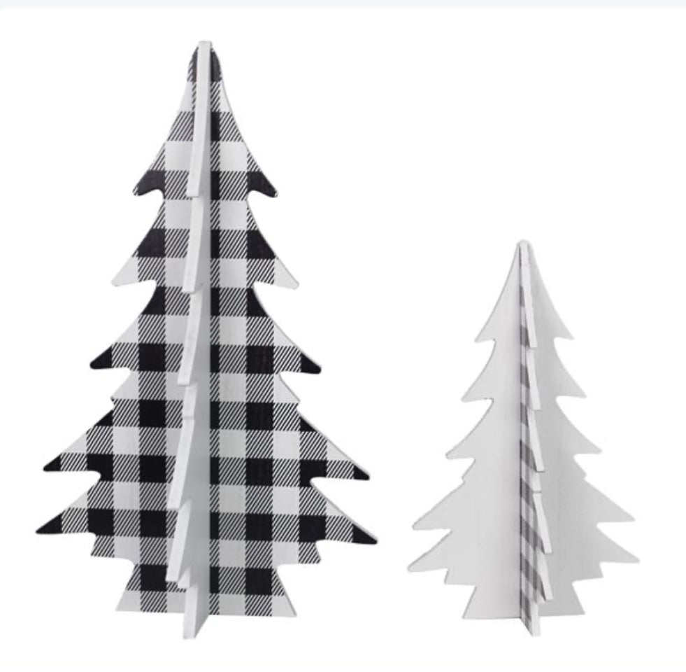 Wood Tabletop Tree Set