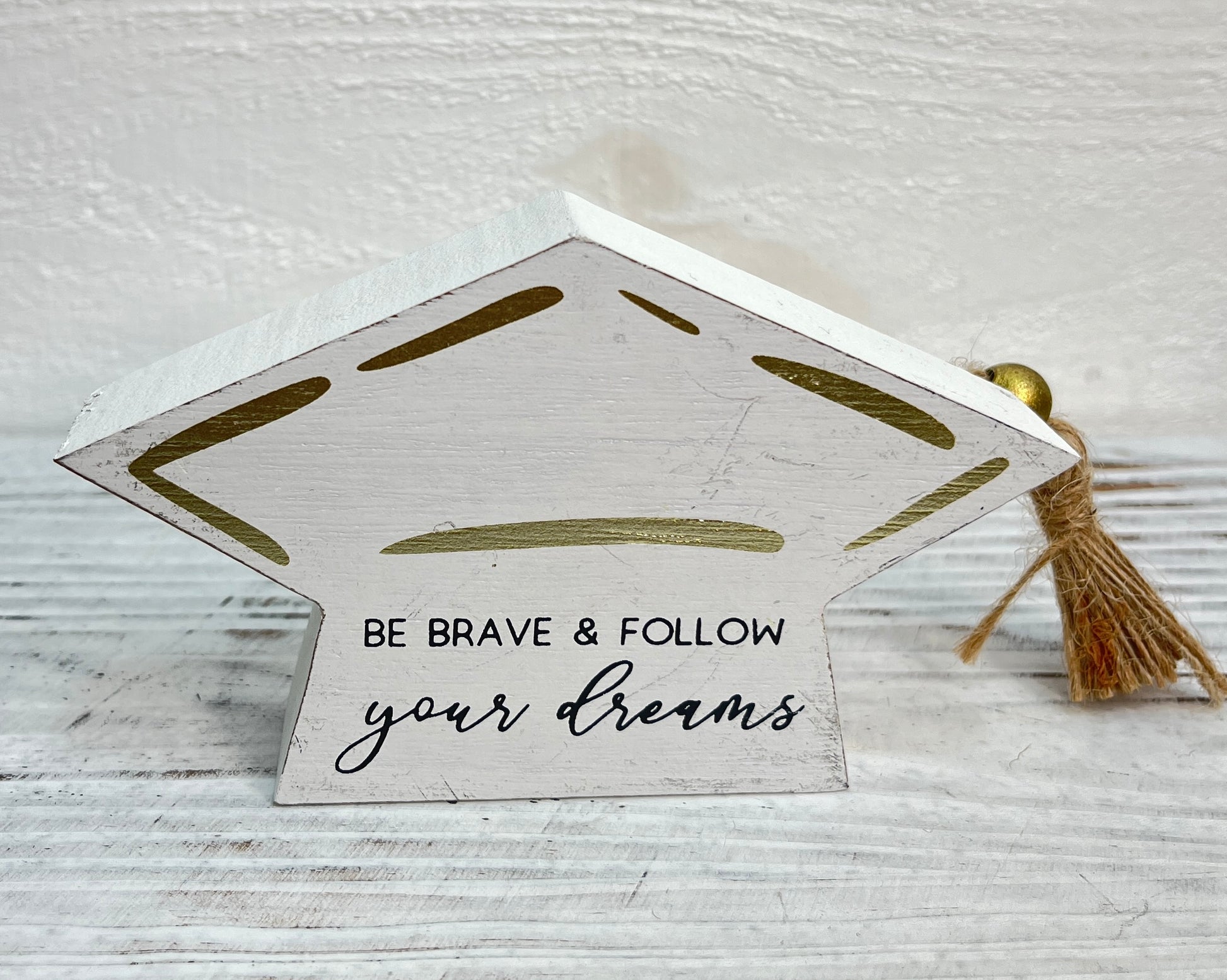 Wooden Decor Graduation Blocks With Tassel