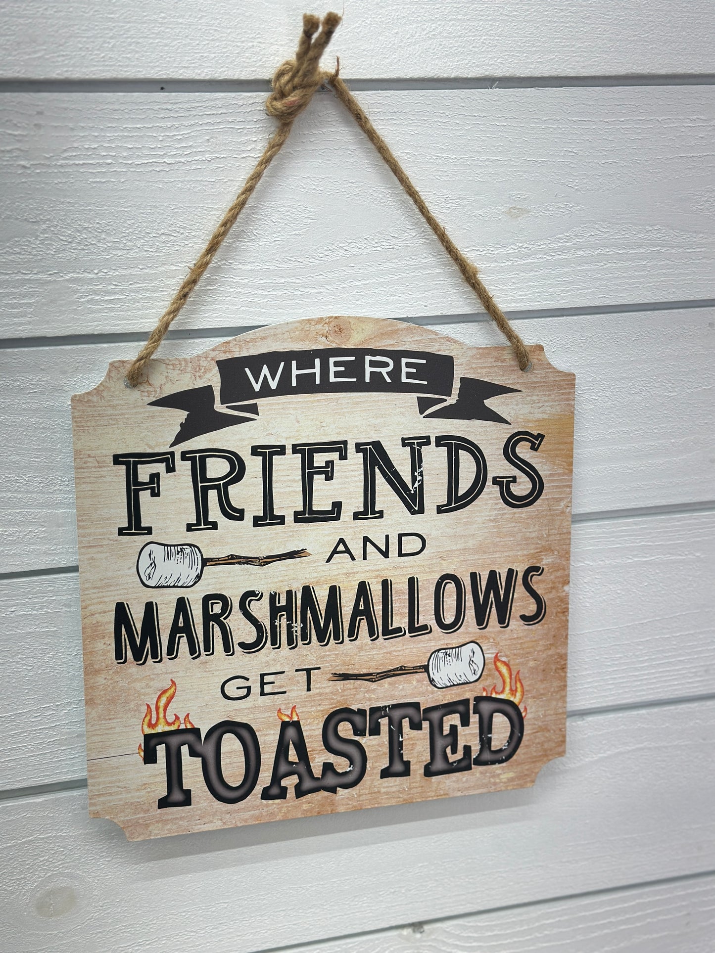 Friends & Marshmallows Metal Sign