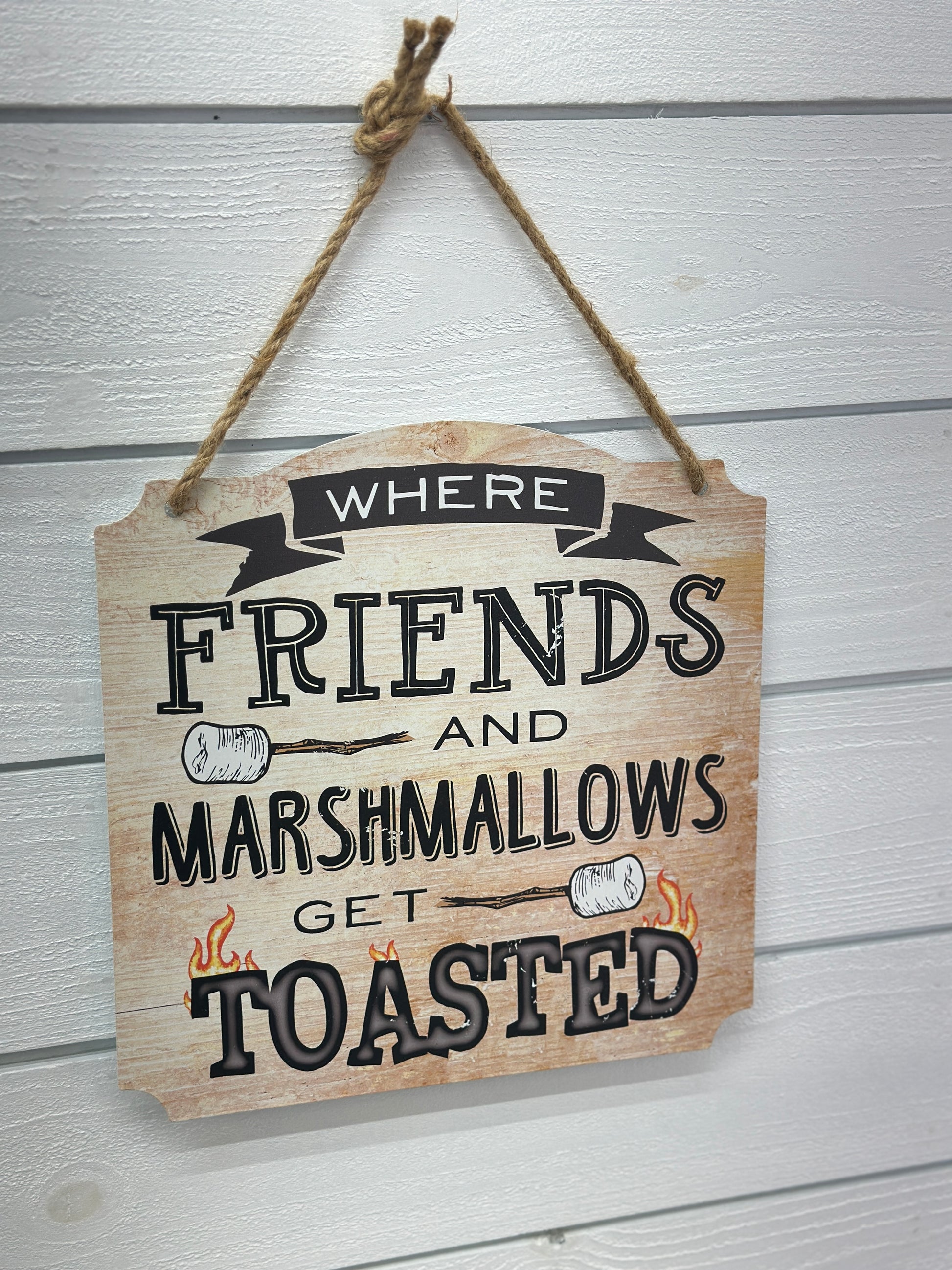 Friends & Marshmallows Metal Sign