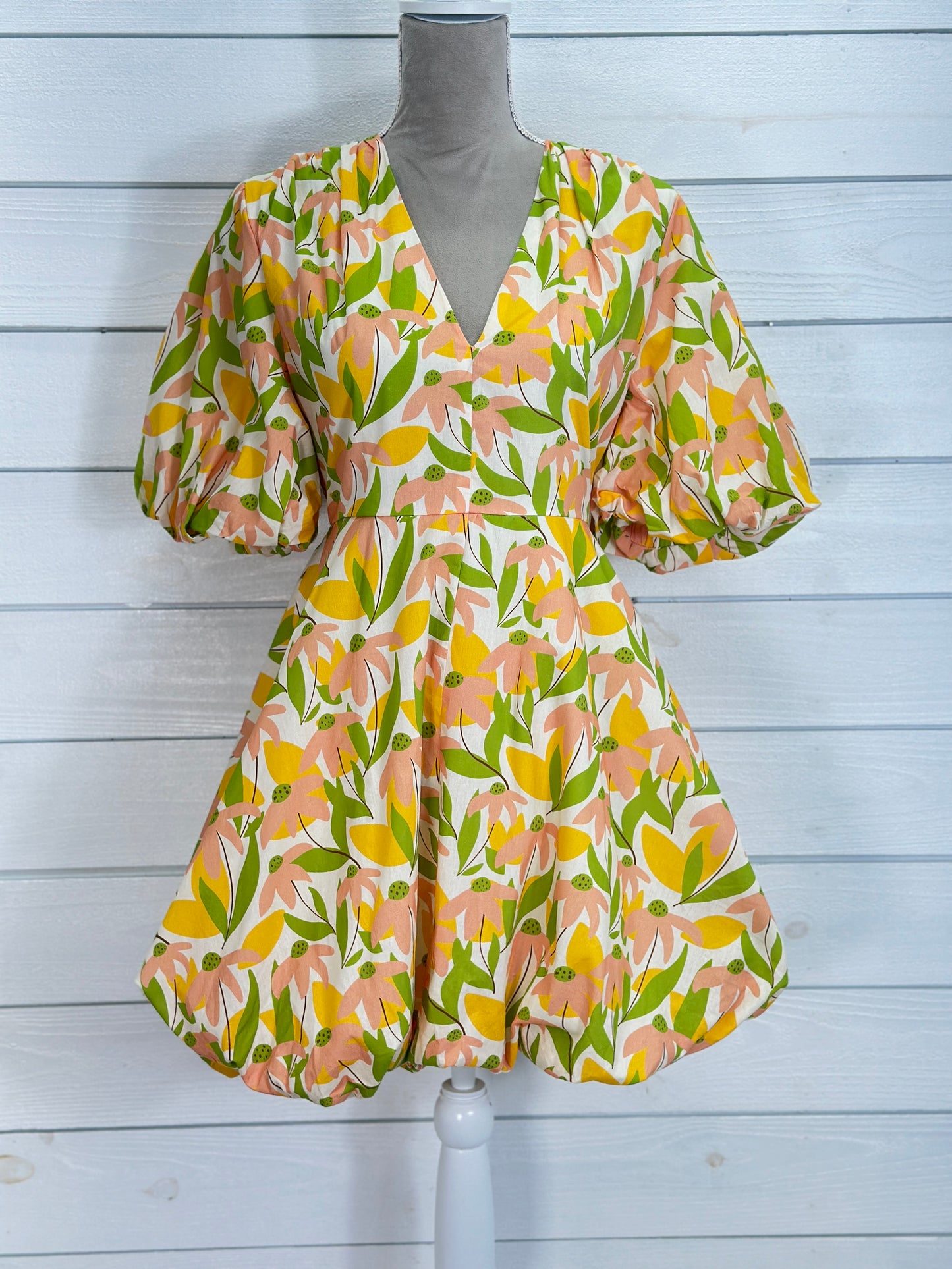 Floral Bubble Hem Dress