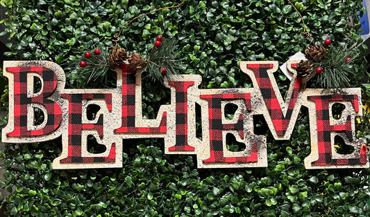 Buffalo Believe Wall Decor With Pine