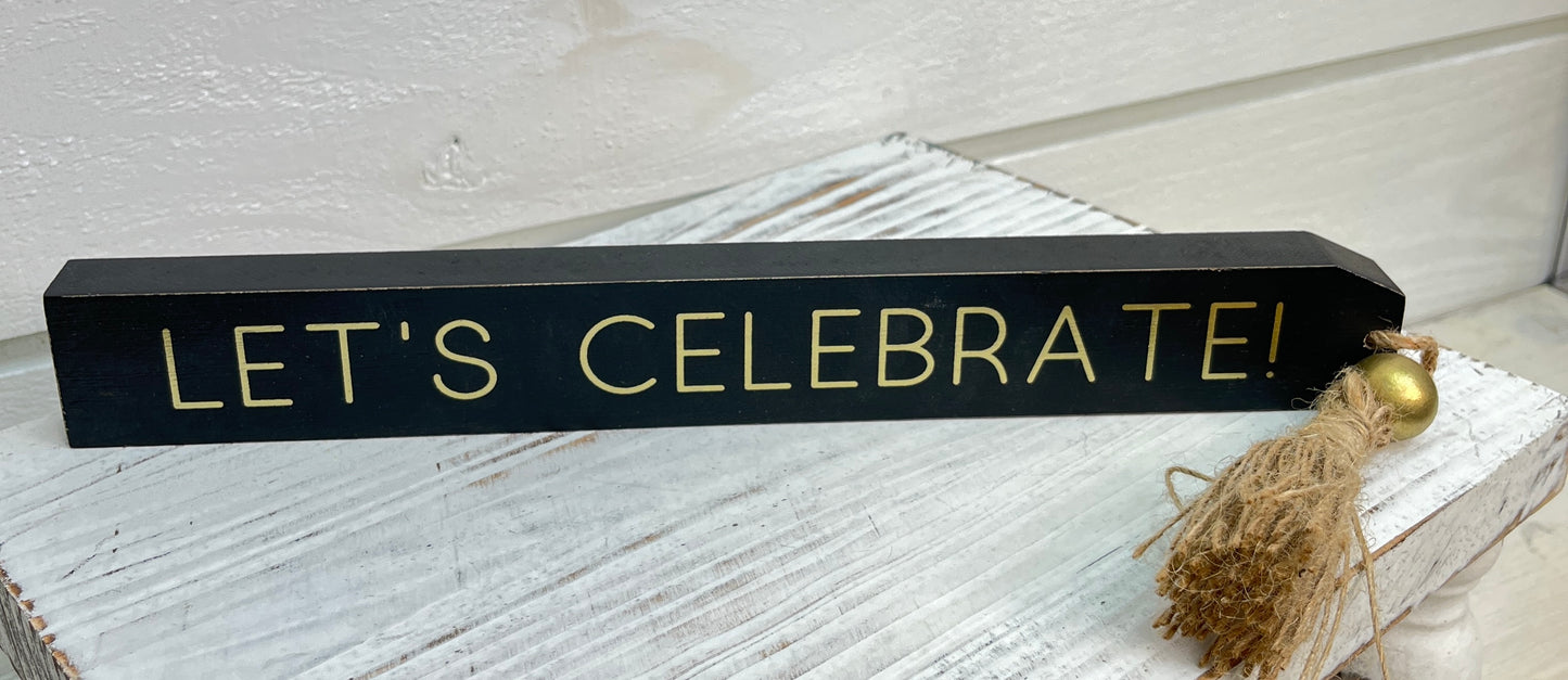 Wood Graduation Tabletop Sign With Tassel