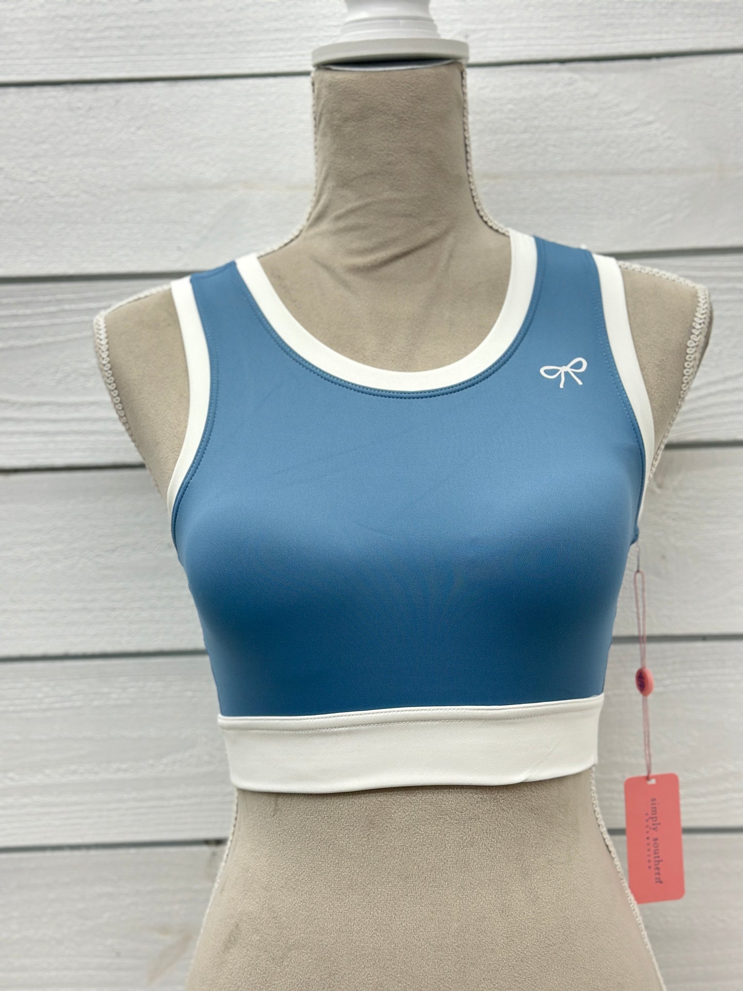Simply Southern Padded Denim Washed Sports Bra