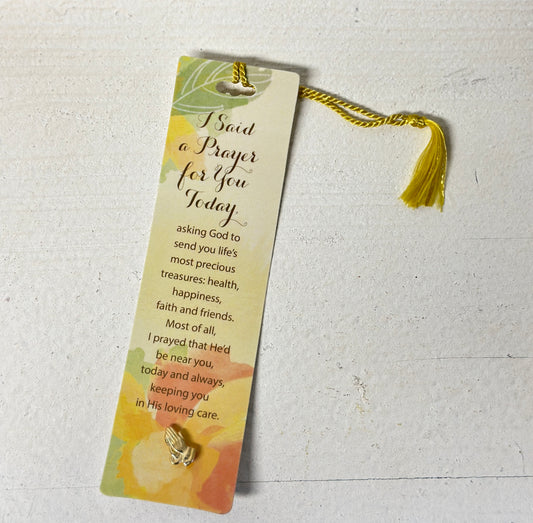 I Said A Prayer For You Bookmark/Praying Hands Pin