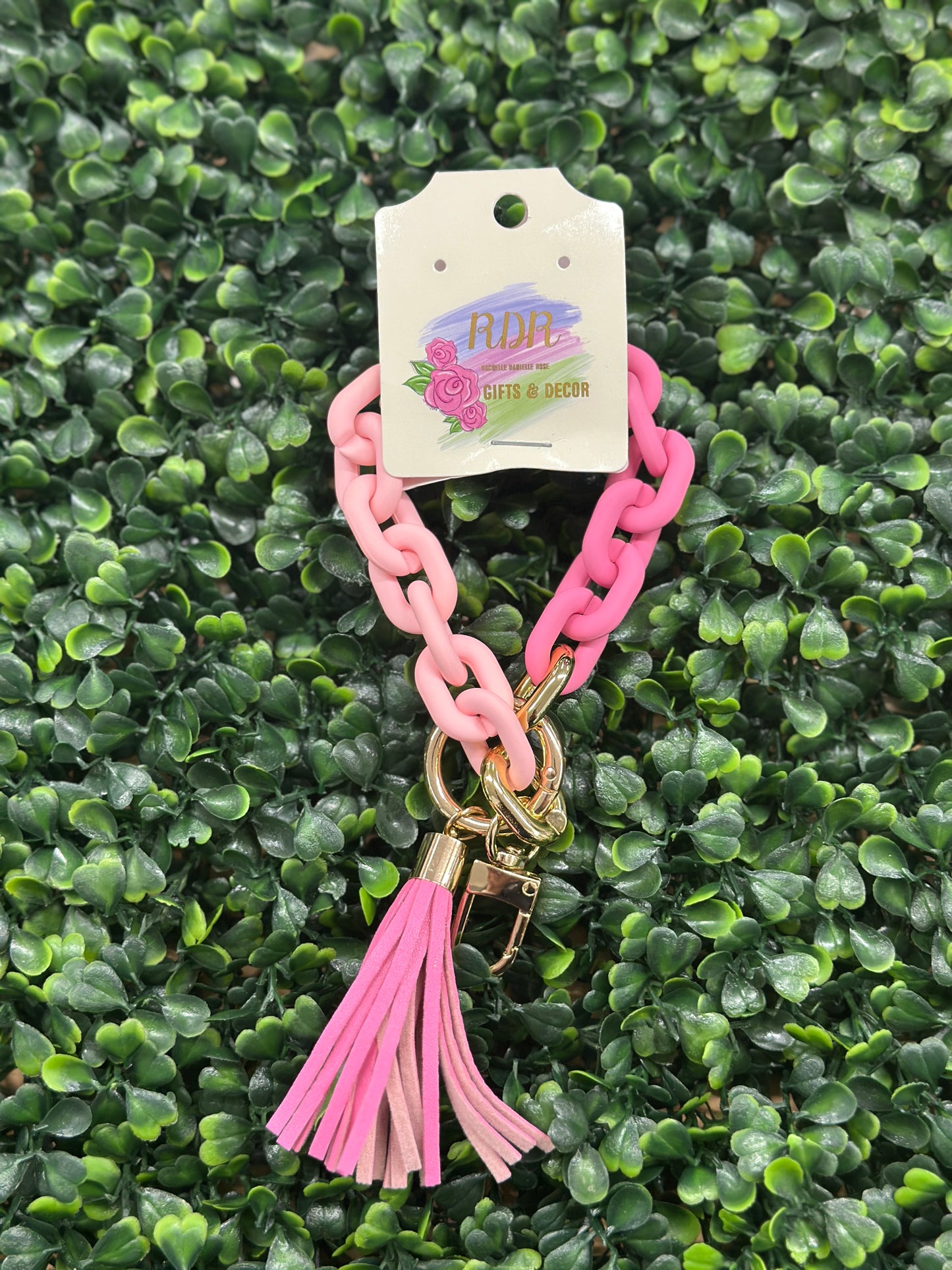 Two-Toned Pink Keychain