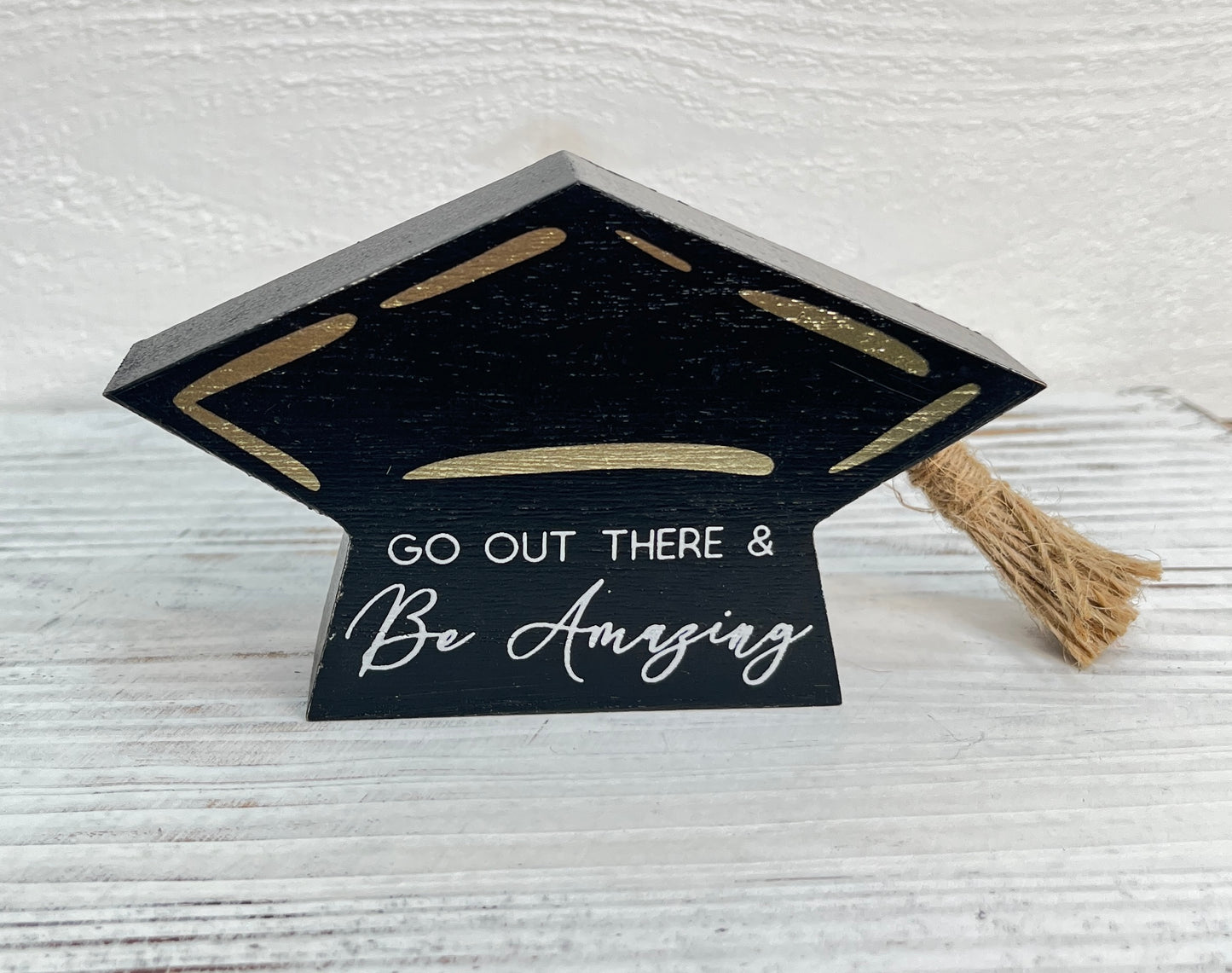 Wooden Decor Graduation Blocks With Tassel