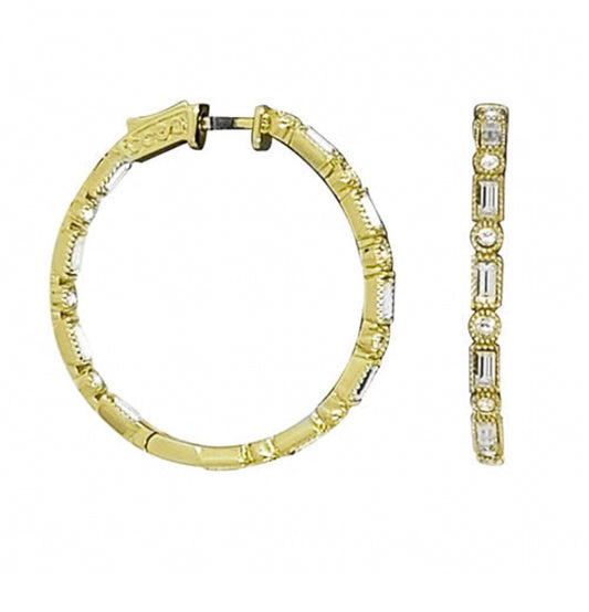 Premium Crystal Baguette & Bezel Earrings