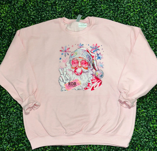 Pink Disco Santa Crewneck