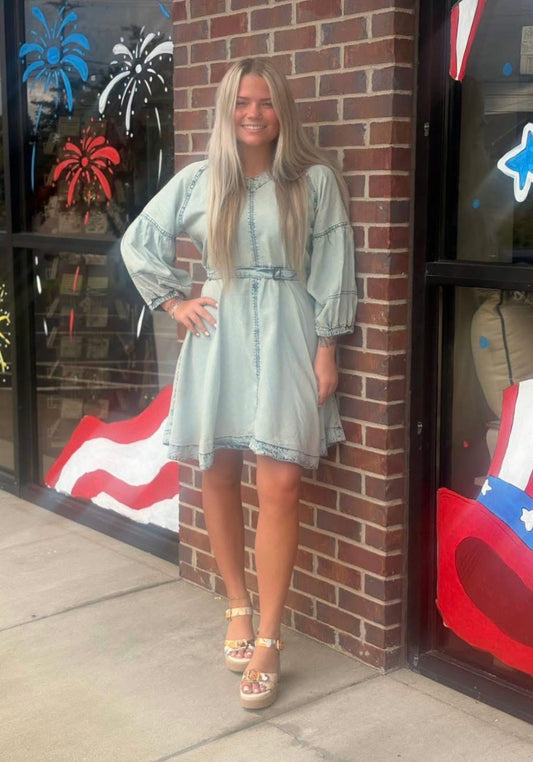 Denim Light Blue Dress