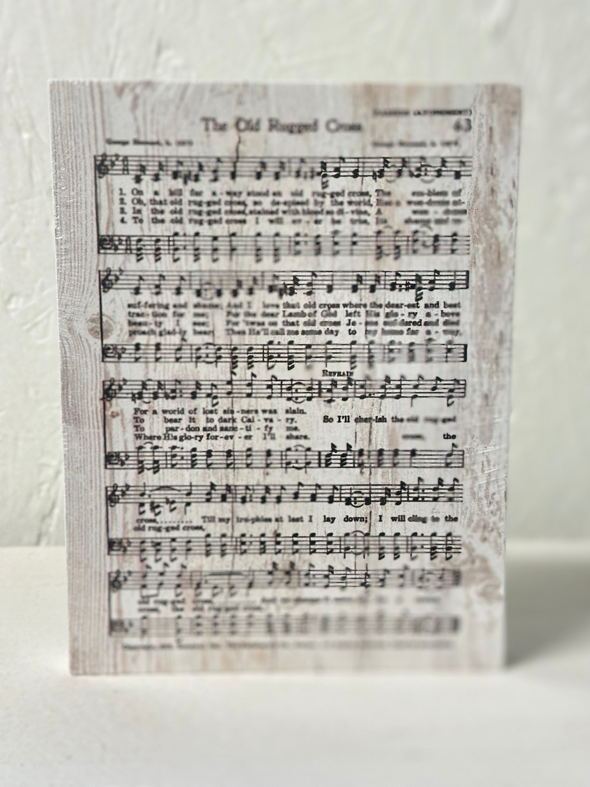 The Old Rugged Cross Song Wood Block