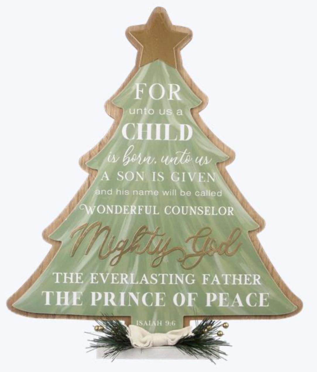 Wooden Tabletop Tree For Unto Us A Child