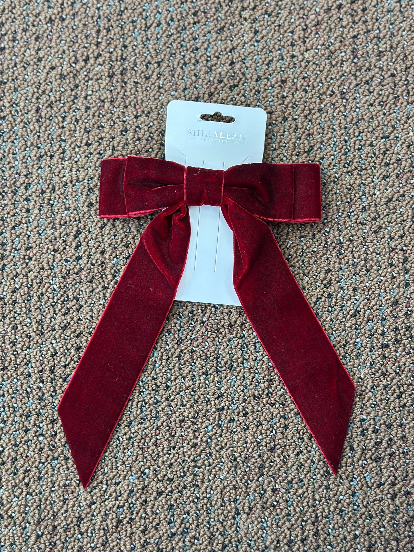 Velvet Bow Clip