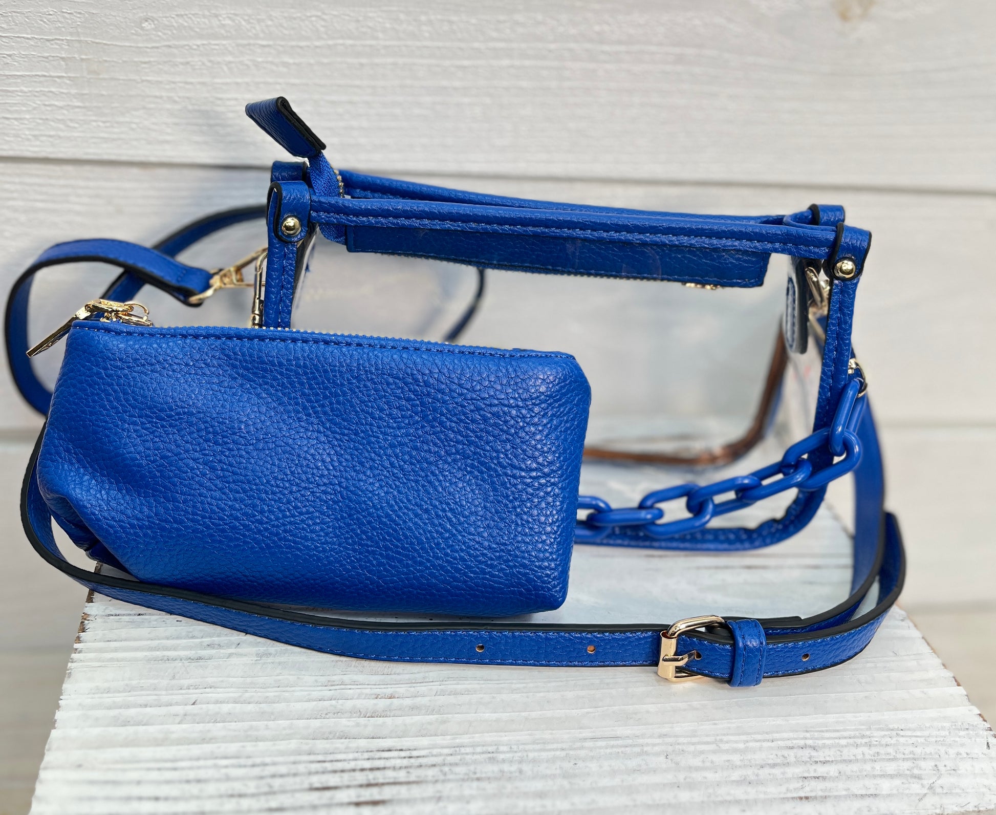 Jessica Clear Crossbody Purse With Small Zipper Bag Inside