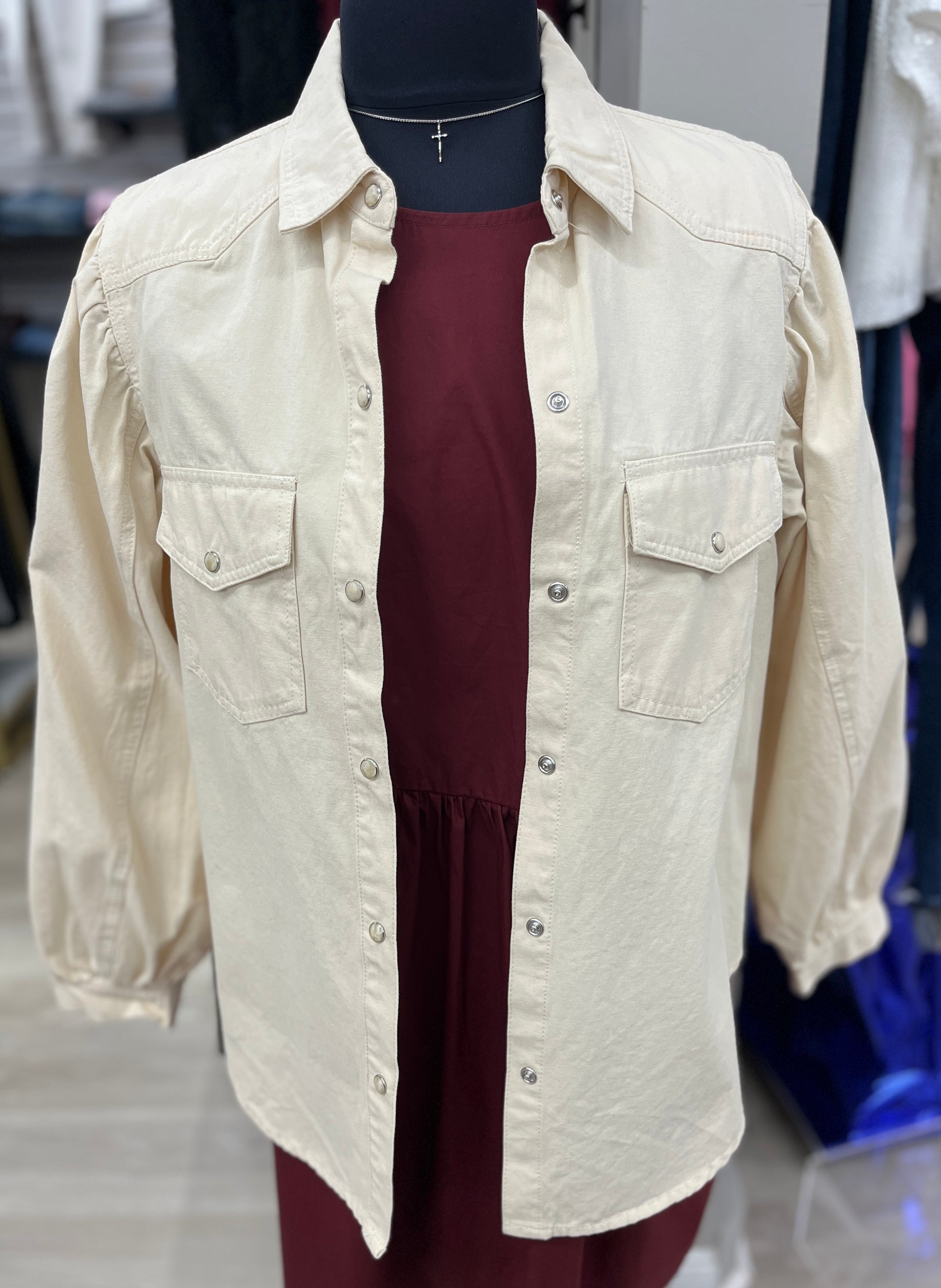 Cream Button Up Jacket