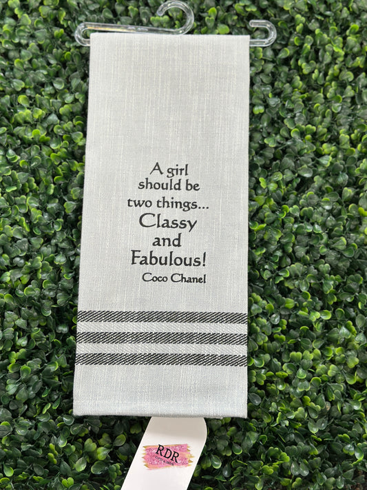 Wild Hare - A Girl Should Be Two Things...Tea Towel