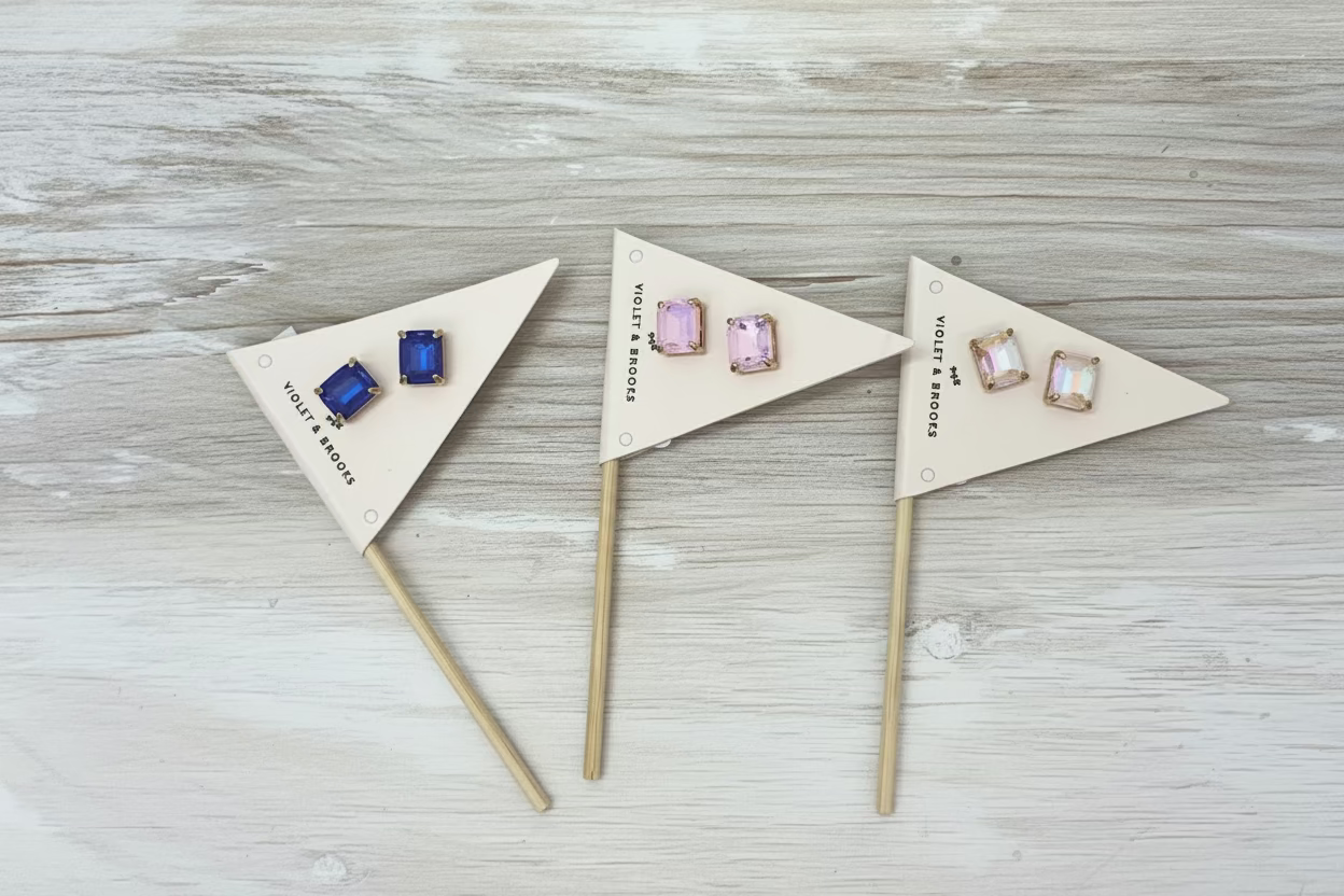 Violet And Brooks Crystal Pendent Square Earring