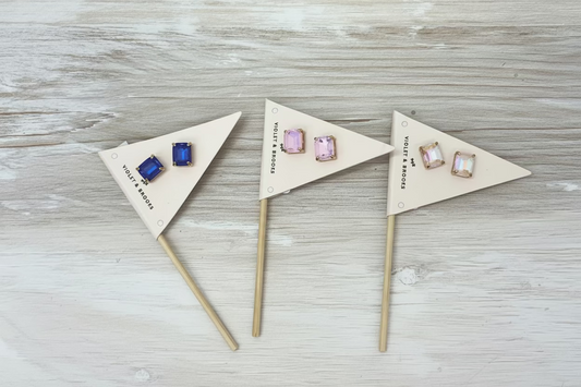 Violet And Brooks Crystal Pendent Square Earring