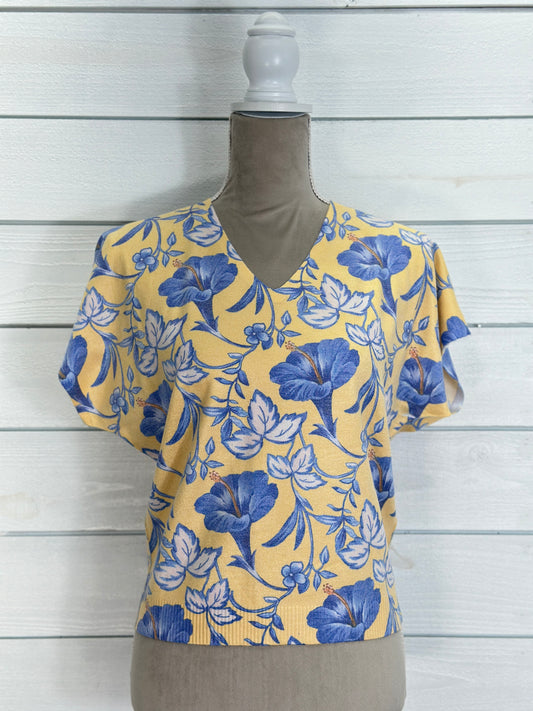 Yellow Floral Light Weight Top