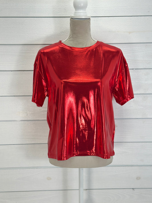 Metallic Lightly Sheered Tops