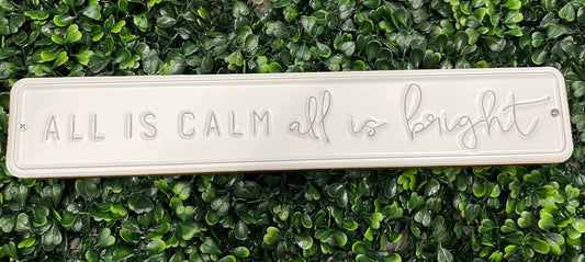 Metal Plate Wood Block Sign