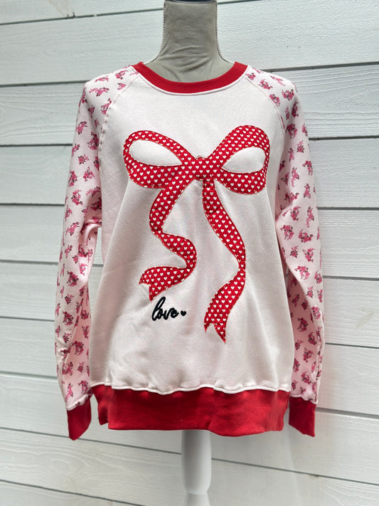 Simply Southern Pink Love Ribbon Crew