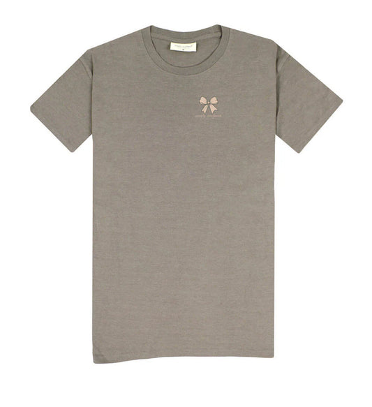 Simply Southern Youth Camo Bow Desert Heather Tee