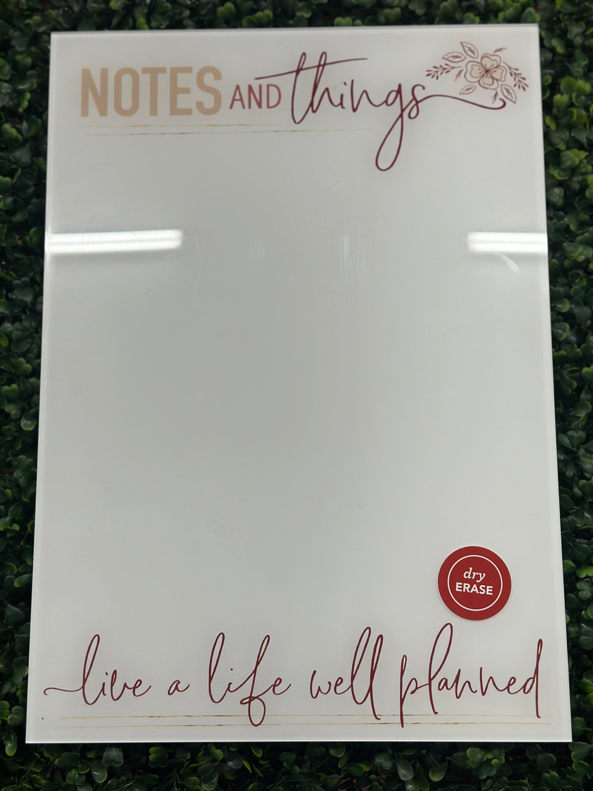 Notes & Things Dry Erase Board