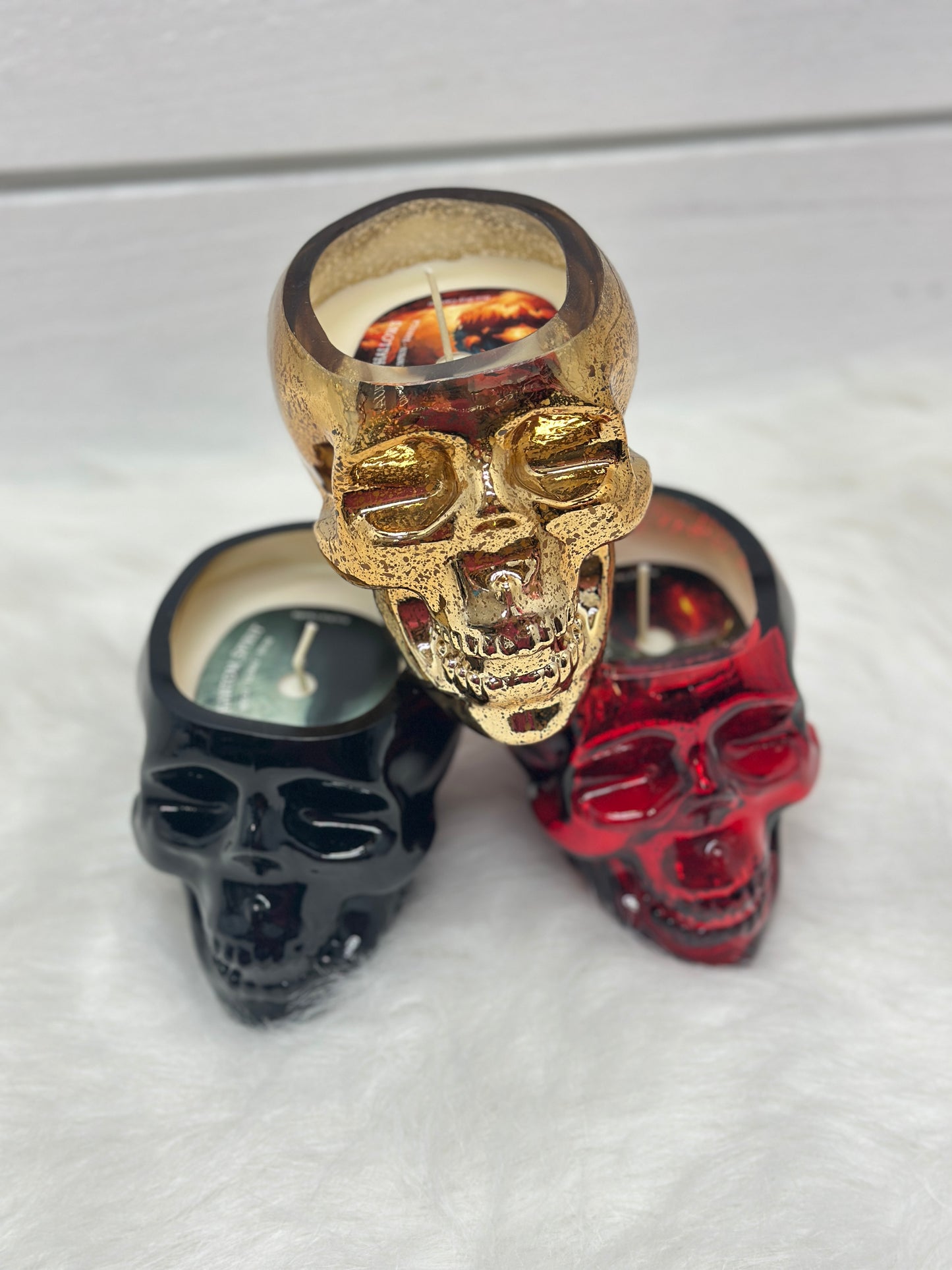 Milk House Candles- Halloween Skulls