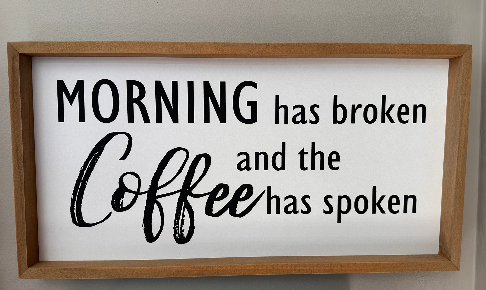 Wood Morning Coffee Sign