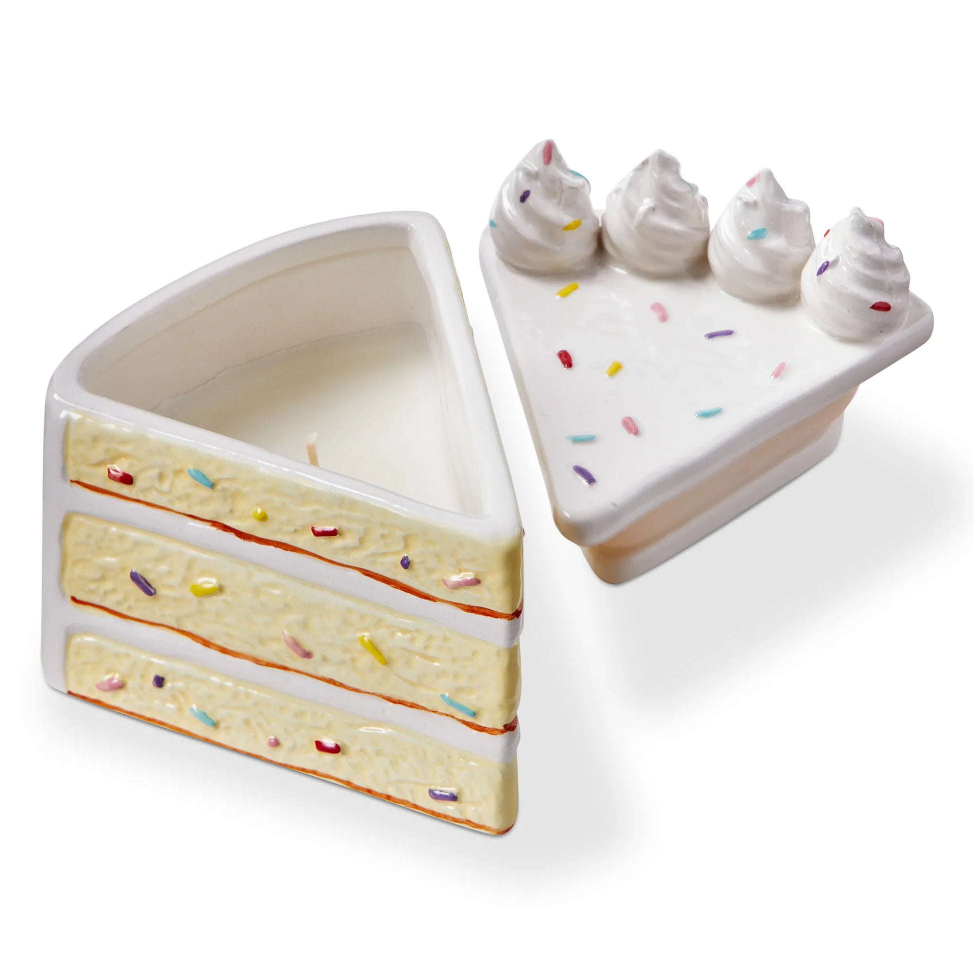 Sprinkle Cake Slice Candle