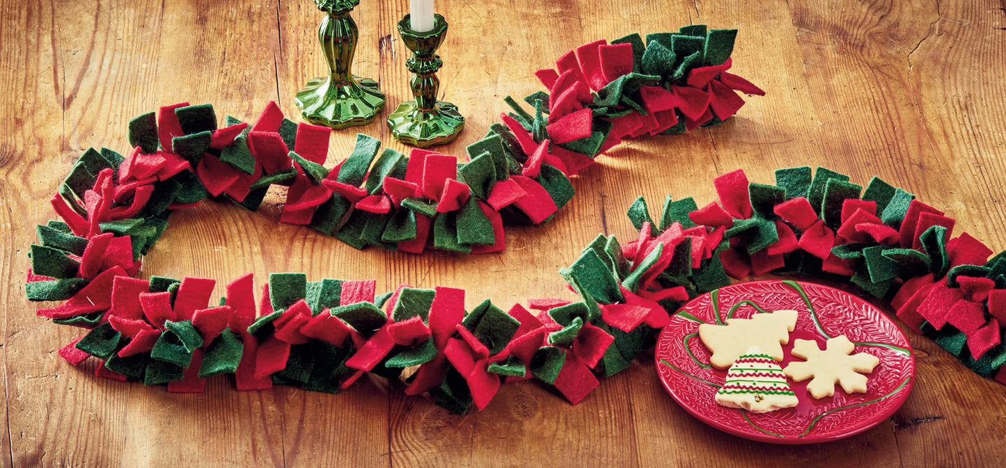 Christmas Knotted Felt Garland