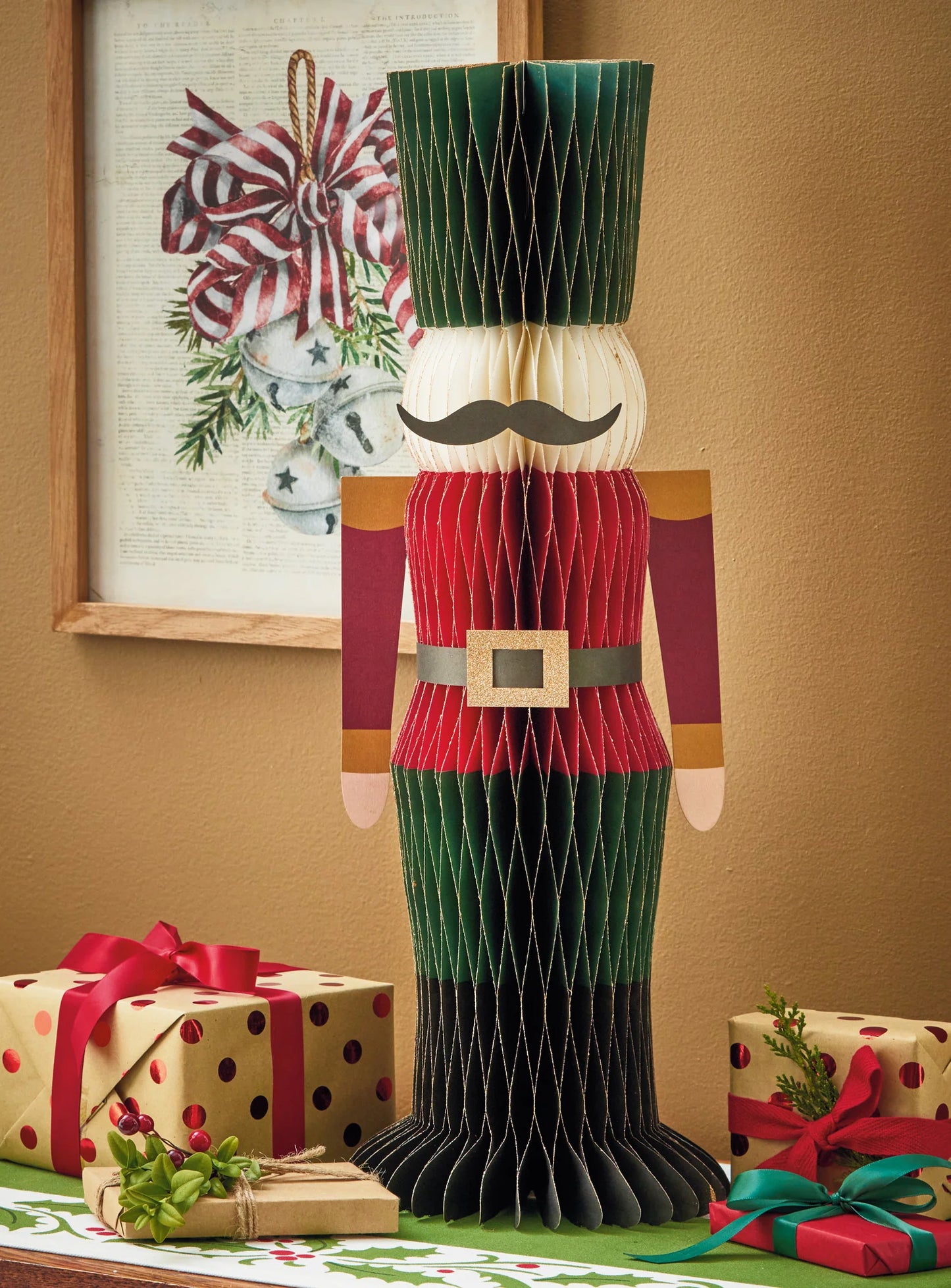 Honeycomb Paper Nutcracker Decor
