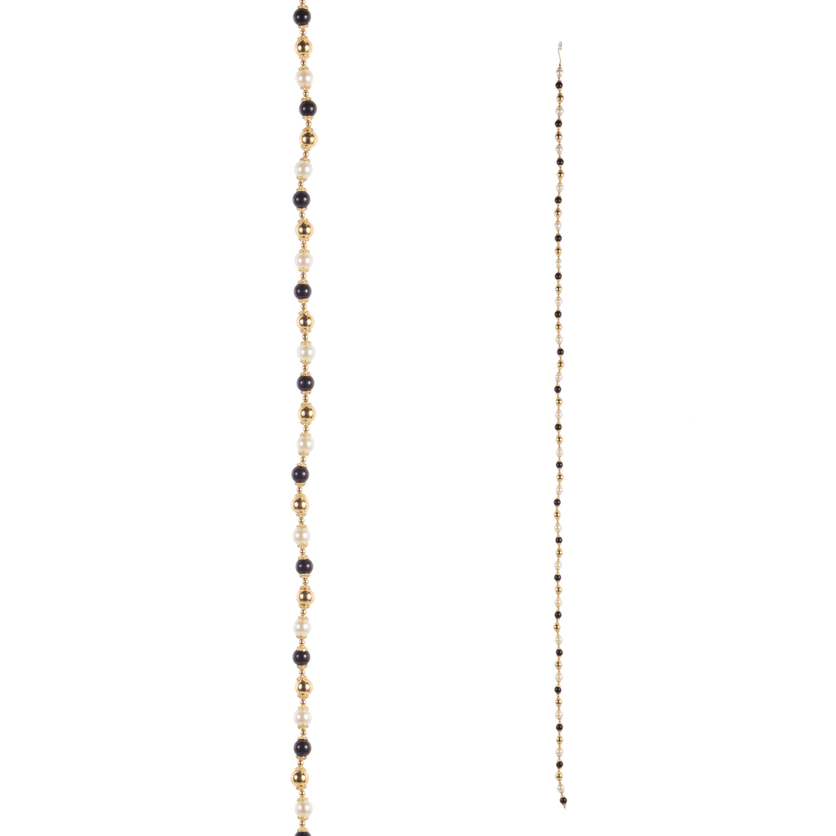 5' Black, White and Pearl Garland