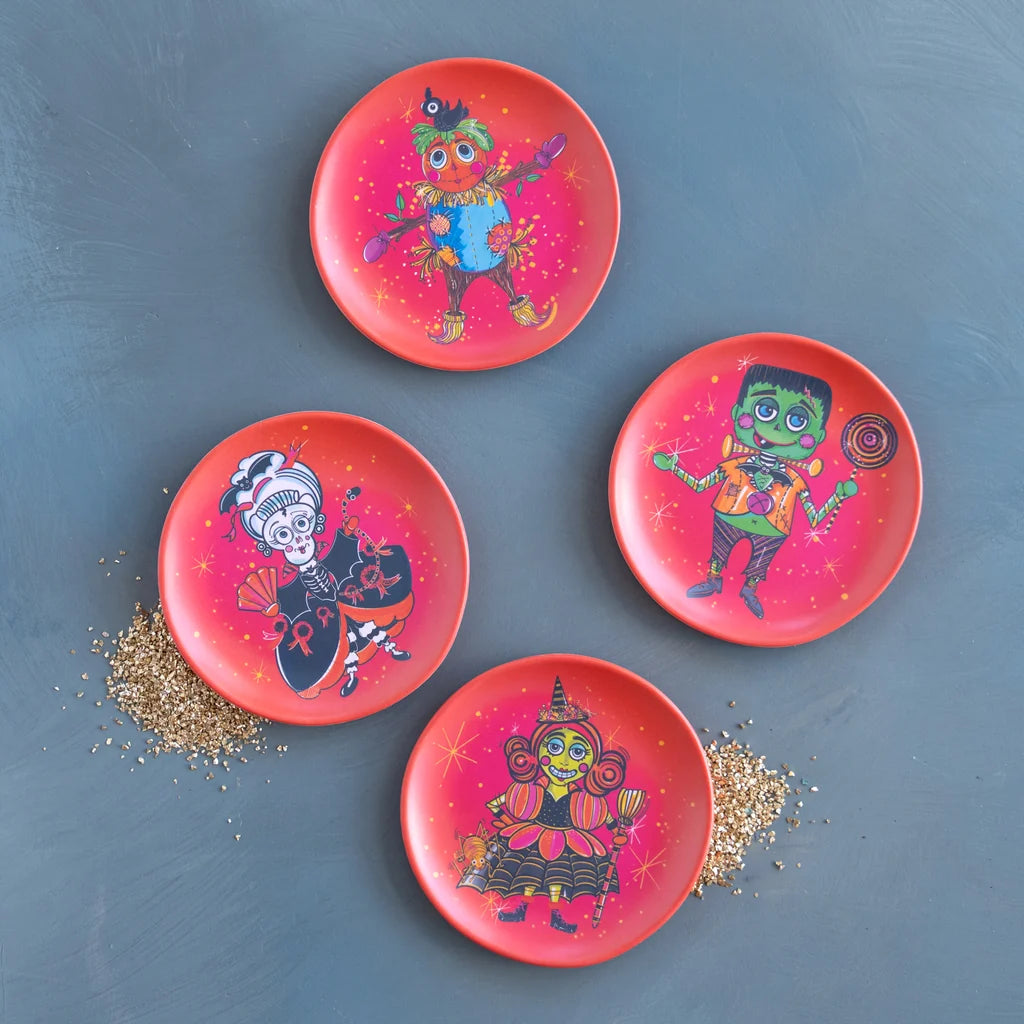 Glitterville Spooky Kooks Halloween Dessert Plate