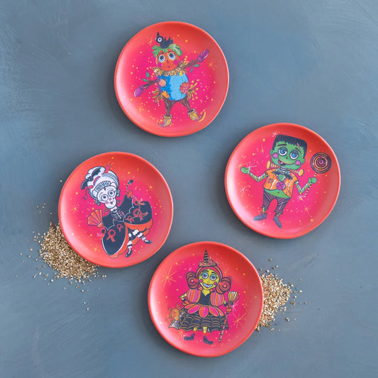 Glitterville Spooky Kooks Halloween Dessert Plate