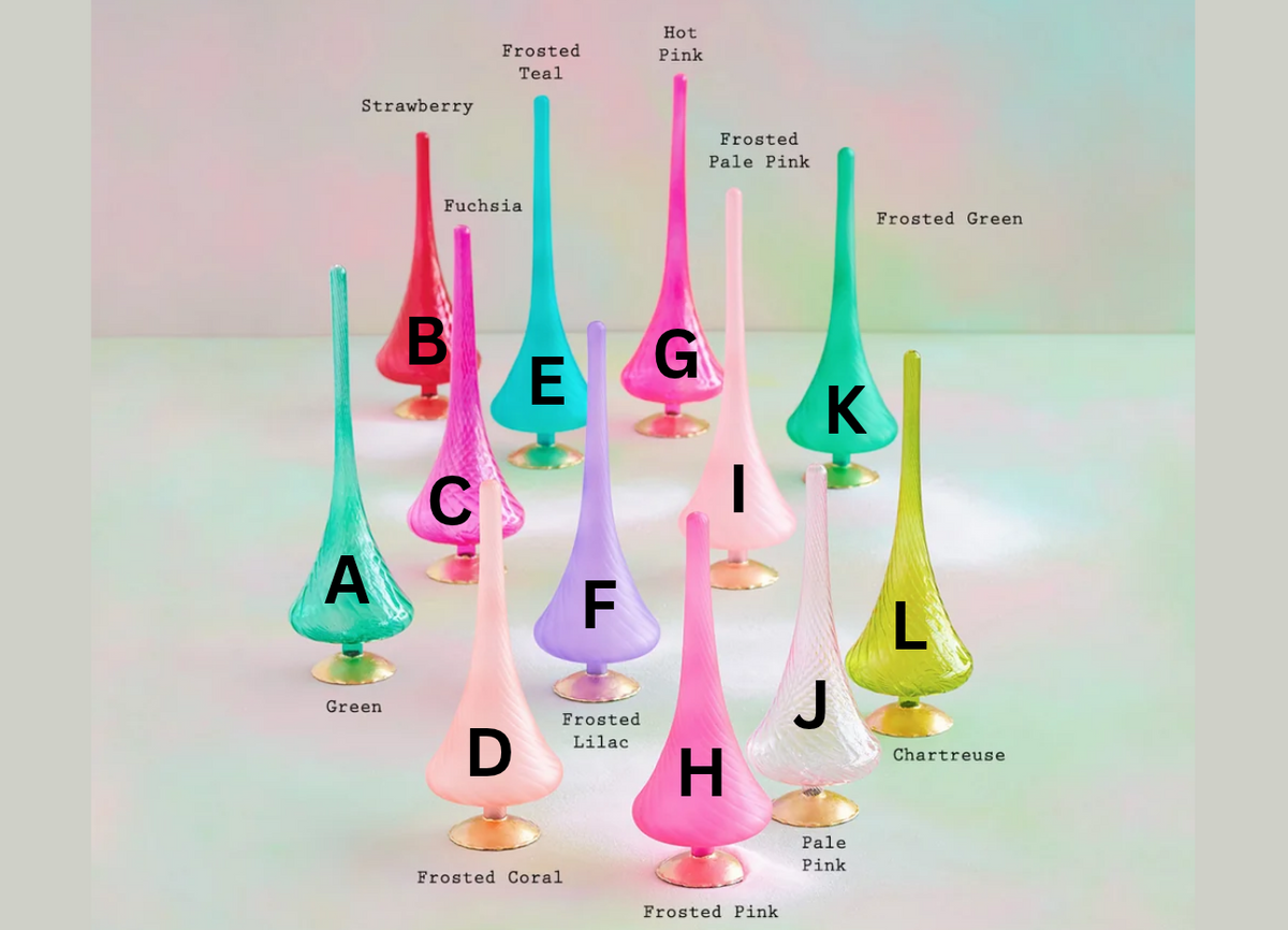 Glitterville Glass Swirl Finial Tree