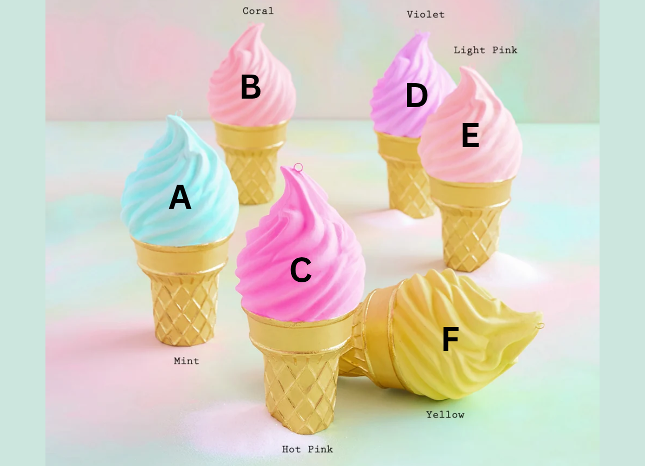 Glitterville Ice Cream Cone Tabletop Display