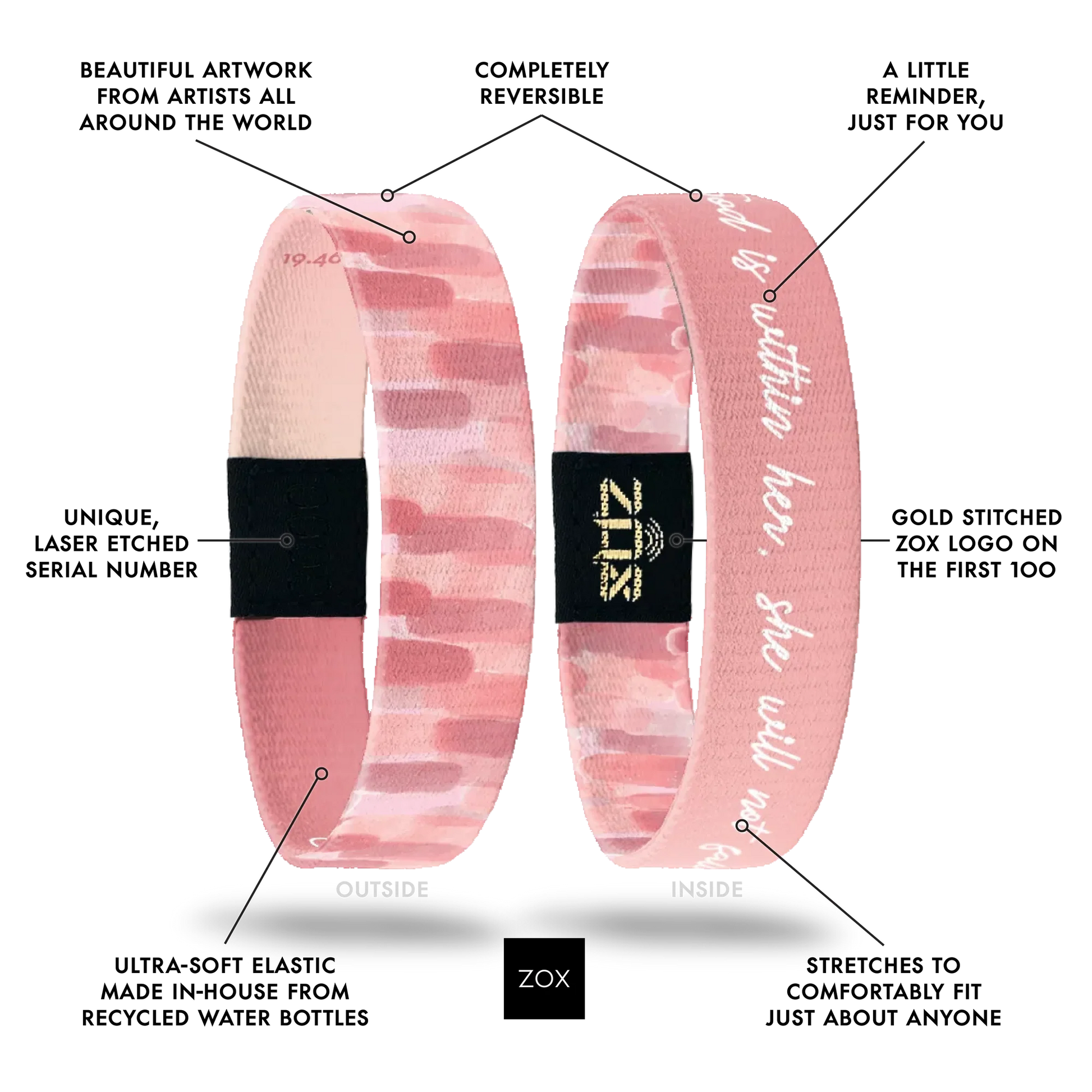 ZOX God Is Within Her Bible Verse Interactive Bracelet