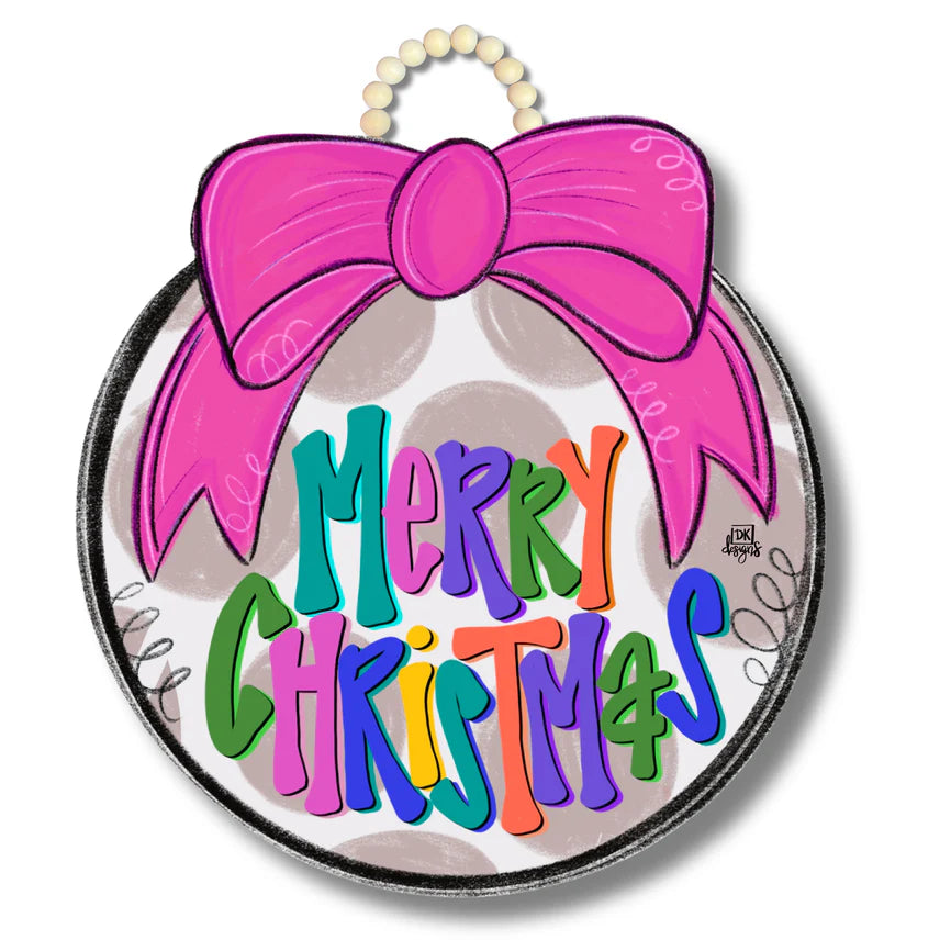 Merry Christmas Bow Door Hanger