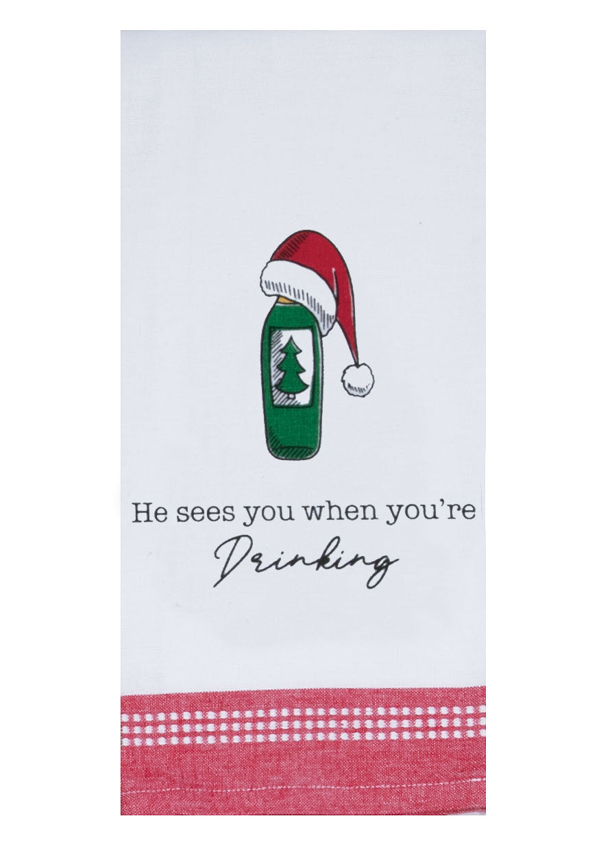 When You're Drinking Christmas Tea Towel