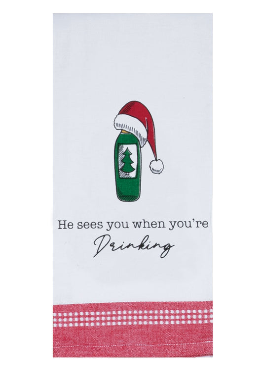 When You're Drinking Christmas Tea Towel