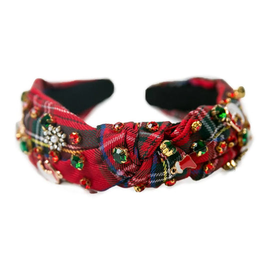 Red & Black Plaid Christmas Headband