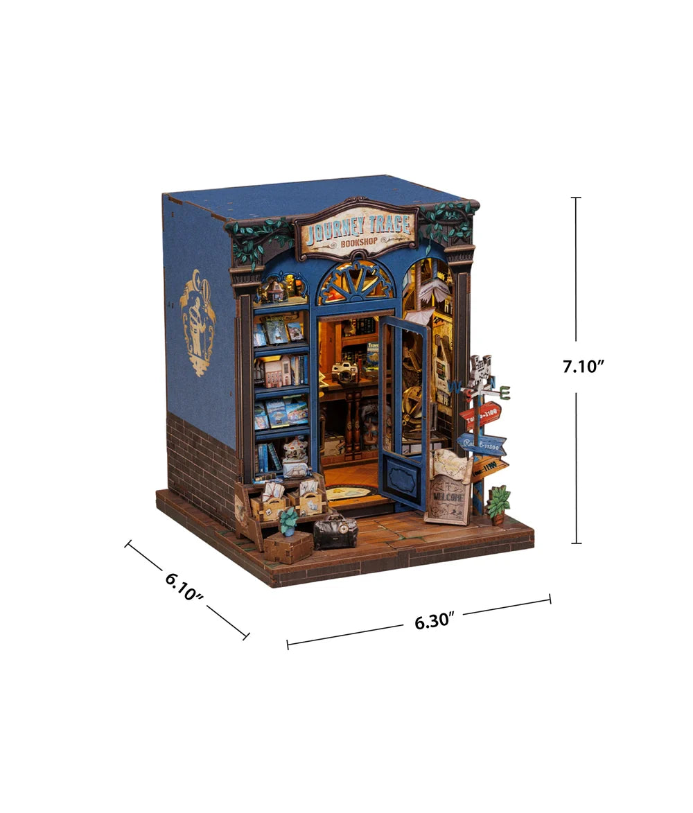 Journey Trace Bookshop DIY Miniature Book Nook Kit