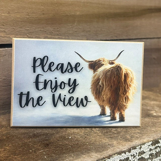 Please Enjoy The View- 4x6 Block