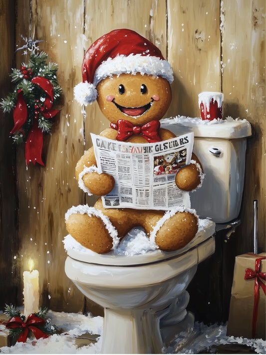 Gingerbread Bathroom Box Frame