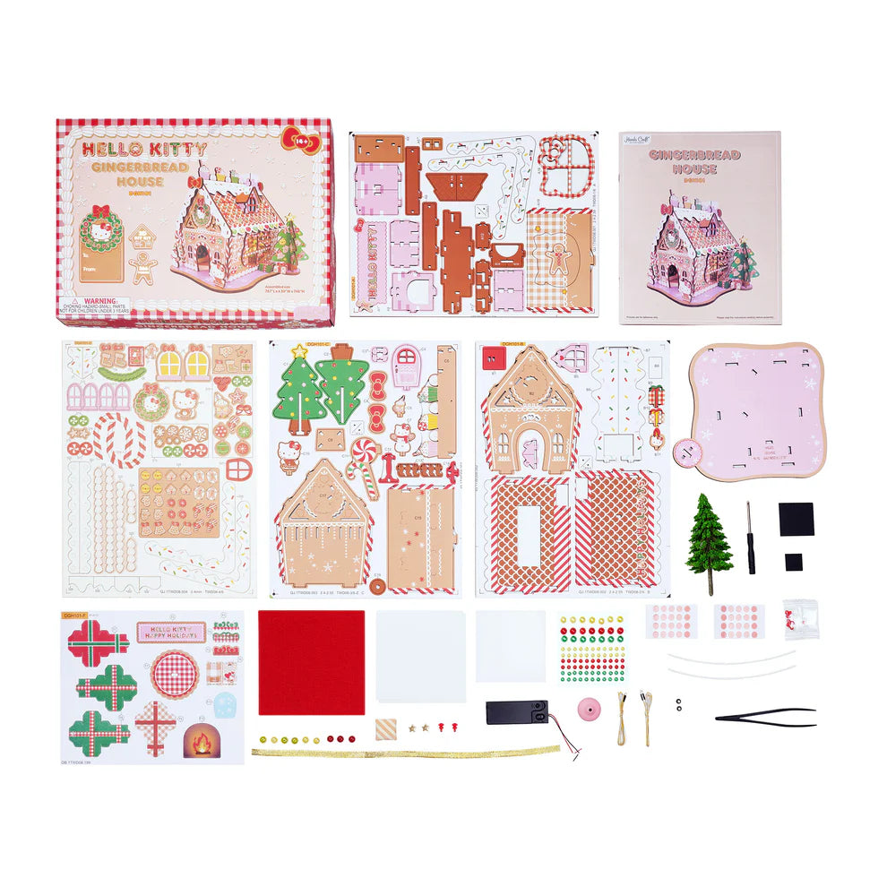 Hello Kitty® Gingerbread House 3D Wooden Puzzle
